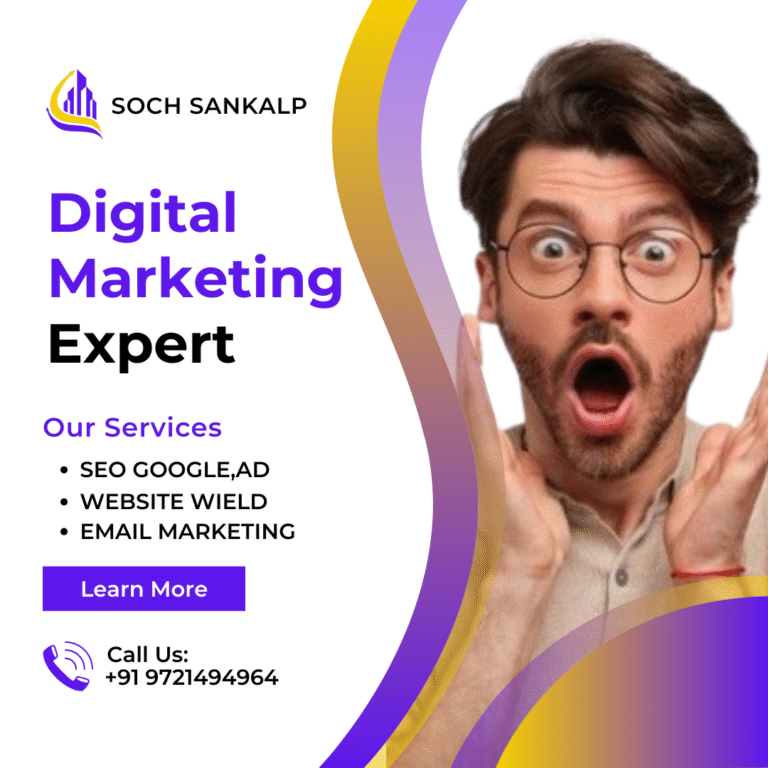 Purple and Yellow Digital Marketing Instagram Post